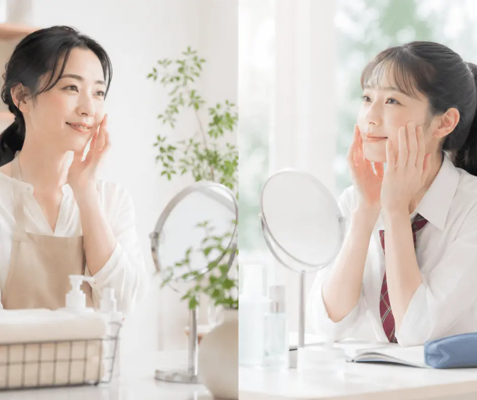 主婦の方へエイジングケアは効率よく、学生の方へやさしく始めるスキンケア
